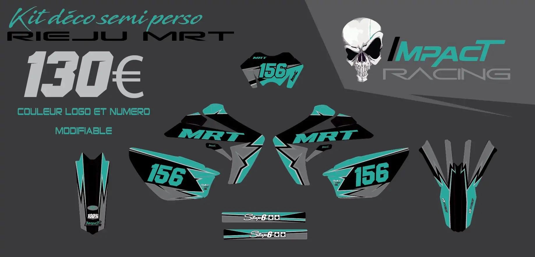 Transformez votre moto avec notre kit déco rieju mrt 50 personnalisable, fabriqué en France à partir de matières de haute qualité. Choisissez parmi des options brillantes comme holographique, chrome, pailleté, métallique ou chrome forgé pour donner à votre moto une touche personnelle qui ne passera pas inaperçue. Faites de votre moto un véritable reflet de votre style !