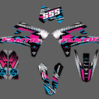 kit deco fantic 50 semi perso , made in france , qualité motocross top prix