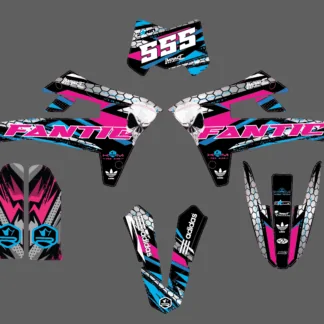 kit deco fantic 50 semi perso , made in france , qualité motocross top prix